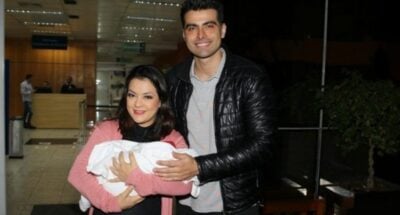 Li Martins com a pequena Antonella e o ex, JP Mantovani (Foto: AgNews/ Thiago Duran)