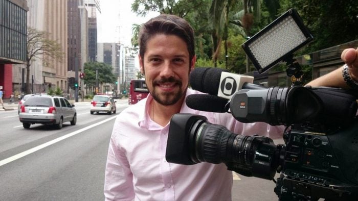 O jornalista Phelipe Siani no JN (Foto: Divulgação)