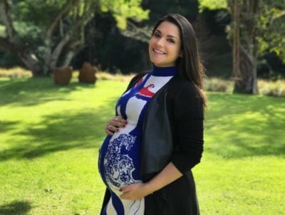 A atriz Thais Fersoza com o barrigão (Foto: Reprodução/Instagram)