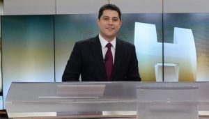 Evaristo Costa no "Jornal Hoje" (Foto: Globo/Zé Paulo Cardeal)