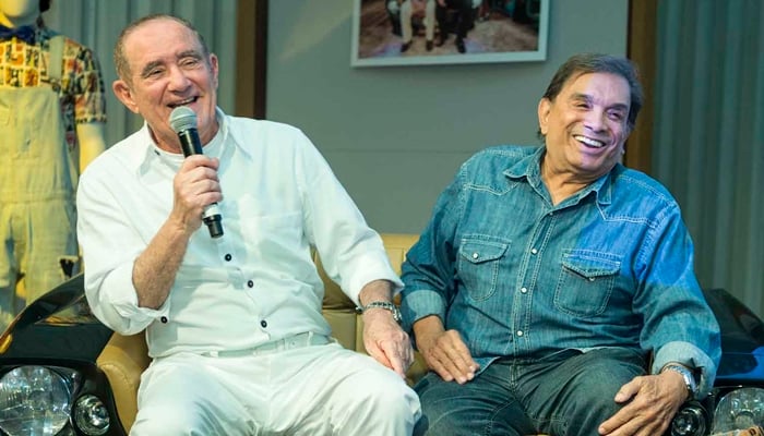 Renato Aragão e Dedé Santana no lançamento do novo 'Os Trapalhões' (Foto: Globo/João Cotta)