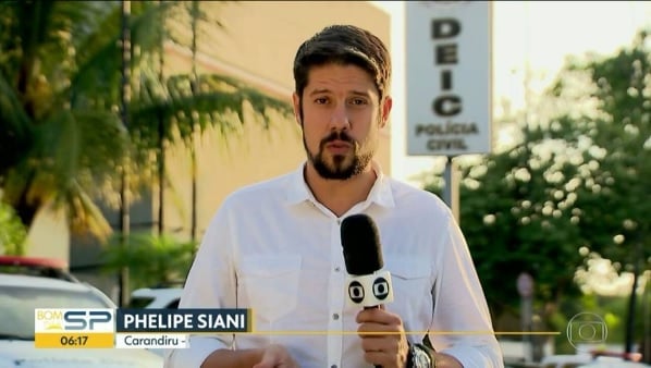O repórter Phelipe Siani. (Foto: Reprodução/Globo)