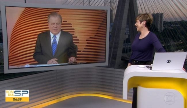 Gravata de Chico Pinheiro chama atenção (Foto: Reprodução)