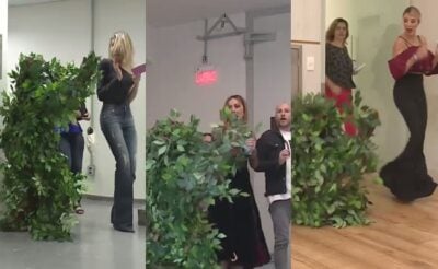 Elenco da Record toma susto. (Foto: Reprodução)