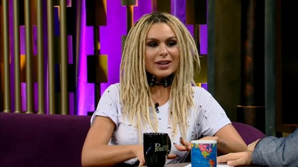 Fernanda no "Programa do Porchat". (Foto: Reprodução/Record)