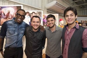 Mumuzinho, Gui Santana, Bruno Gissoni e Lucas Veloso (Foto: Globo/João Cotta)