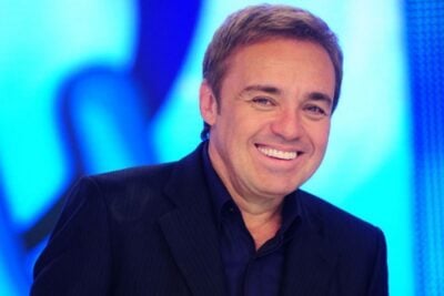 Gugu em seu antigo programa. Foto - divulgação.