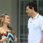 Larissa abre casa em Orlando para Celso Portiolli (Imagem divulgação: SBT)