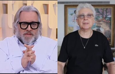 Leão rebateu comentários de Aguinaldo Silva. (Foto: Reprodução/SBT/Youtube)