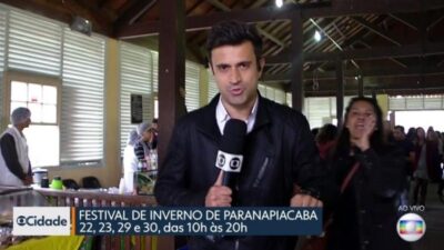 Repórter é surpreendido com invasão. (Foto: Reprodução/Globo)