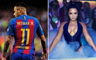 Neymar e Demi Lovato (Fotos: Divulgação)