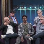 Integrantes do Cassera e Planeta na Record (Edu Moraes/Record TV)
