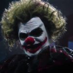 Palhaço assassino em cena da novela "Vidas em Jogo"
(Foto: Reprodução/Record)
