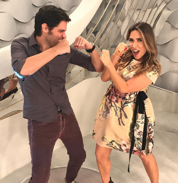Patricia Abravanel e seu diretor. Foto - reprodução/Instagram.