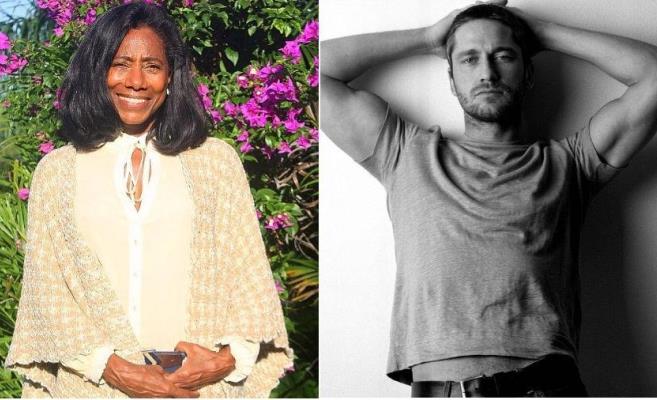 Glória Maria e seu ex-ficante, Gerard Butler. Foto - montagem. Glória Maria e seu ex-ficante, Gerard Butler. Foto - montagem.