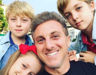 Luciano Huck e os filhos (Foto: Reprodução)