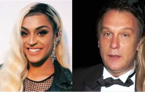 A cantora Pabllo Vittar e o apresentador do "Pânico", Emílio Surita. Foto - montagem.