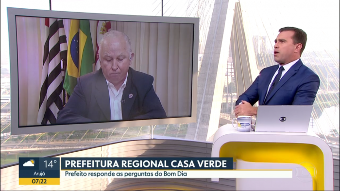 Rodrigo Bocardi entrevista prefeito de São Paulo (Foto: Reprodução)