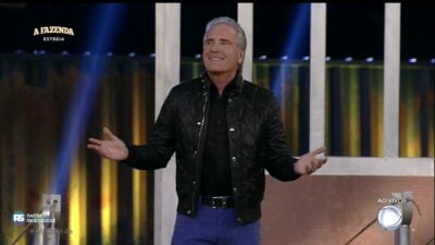 Roberto Justus na estreia de 