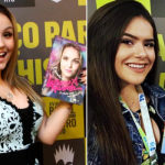 Lari e Maisa na Bienal. Foto - montagem.