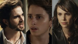Ruy (Fiuk), Ivan (Carol Duarte) e Irene (Débora Falabella) em "A Força do Querer" (Fotos: Divulgação/Globo)