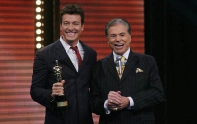 Rodrigo Faro e Silvio Santos (Foto: Divulgação)