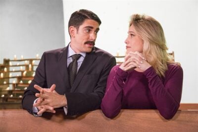 Marcelo Adnet e Fernanda Gentil em esquetes do 