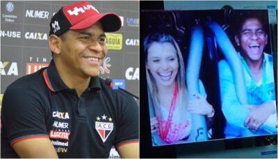 Walter ao lado da ex-namorada. (Foto: Montagem/Reprodução)