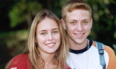 Fernanda ao lado de Sérgio Hondjakoff em 