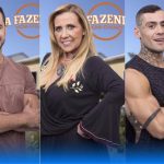 Mateus Lisboa, Rita Cadillac e Yuri estão na roça da Fazenda (Foto montagem: TV Foco)