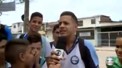 Aluno dá resposta engraçadíssima para repórter sobre 