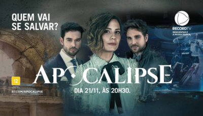 Campanha publicitária da novela Apocalipse
(Foto: Divulgação/Record)