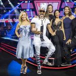 Cláudia Leitte, Carlinhos Brown, Simone & Simaria, Thalita Rebouças e André Marques
(Foto: Globo/João Miguel Júnior)