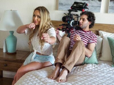 Tânia Mara ao lado de deu diretor e irmão, Rafael Almeida (Foto: Divulgação)