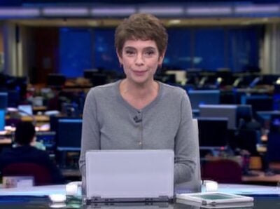 Renata Lo Prete no comando do Jornal da Globo (Foto: Reprodução)
