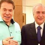 Temer e Silvio Santos, dono do SBT, no cabeleireiro (Foto: Reprodução)