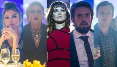 Clara (Bianca Bin) deixa todos chocados com seu retorno em O Outro Lado do Paraíso
(Fotos: Globo/Raquel Cunha/Montagem TV Foco)