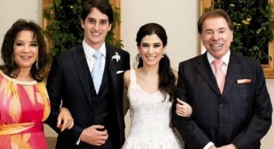 Renata Abravavel posa ao lado da família com o seu marido. (Foto: Reprodução / Internet)