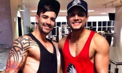 Os cantores Gusttavo Lima e Israel Novaes. (Foto: Reprodução)