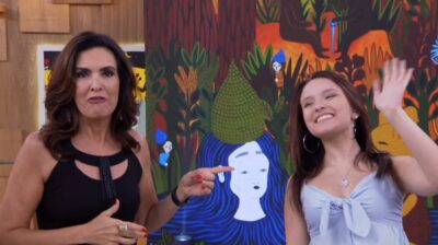 Fátima Bernardes durante o programa Encontro. (Foto: Reprodução)