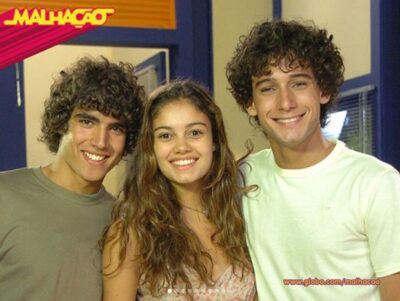Caio Castro Sophie Charlotte e Rafael Almeida em Malhação (Foto: TV Globo/Divulgação)