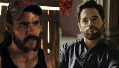 Mariano vai ficar desconfiado de Amaro nos próximos capítulos da novela O Outro Lado do Paraíso. (Foto: Reprodução/Montagem)