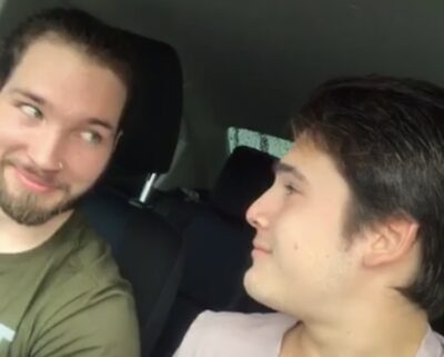 Nicolas Prattes e Lucas na ida para o aeroporto (Foto: Reprodução/Instagram)