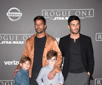 Ricky Martin e Jwan Yosef com Valentino e Matteo (Foto: Getty Images)