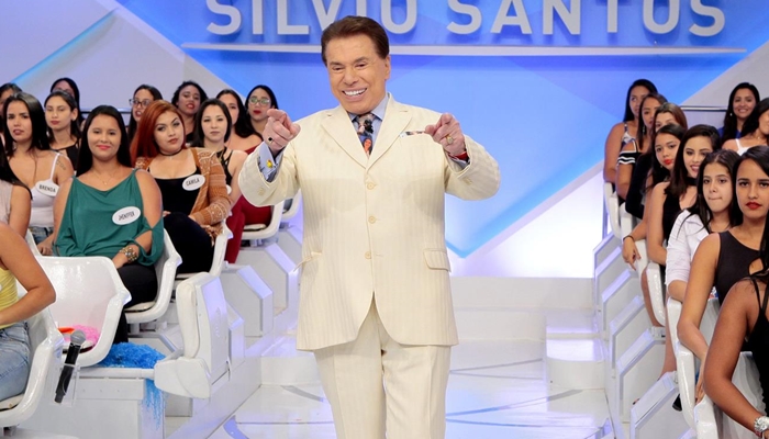Silvio Santos em seu primeiro programa de 2018 (Foto: Lourival Ribeiro/SBT)