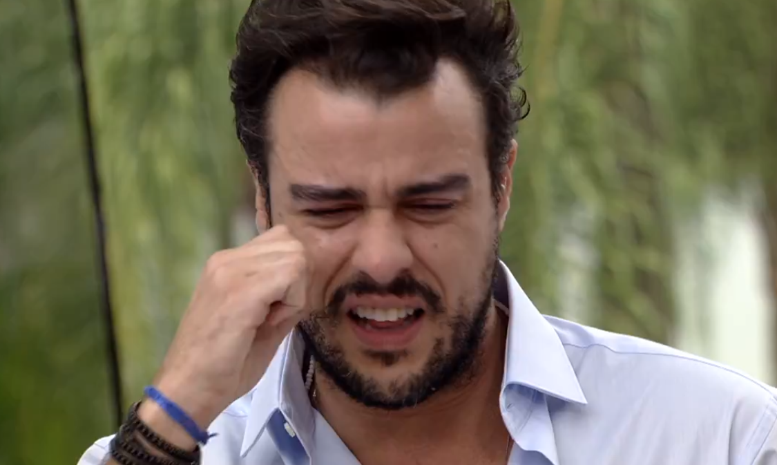 Joaquim Lopes chorando (Foto: Reprodução/Globo)