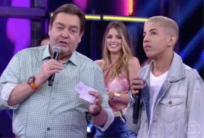 Faustão recebeu funkeiro em seu programa (Foto reprodução)