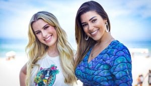 As ex-BBBs Fernanda Keulla e Vivian Amorim (Foto: Paulo Belote/Globo)