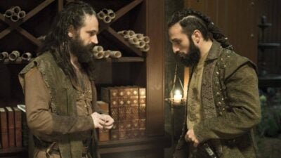 Hermes dsr´s em cima da princesa Catarina e causará ciúme em Constantino. (Foto: Estevam Avellar/TV Globo/Divulgação)