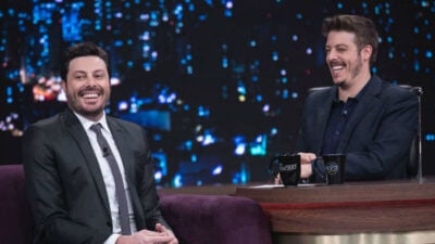 Danilo Gentili foi convidado de Porcaht em encontro de talk-shows (Foto: Divulgação/RecordTV)